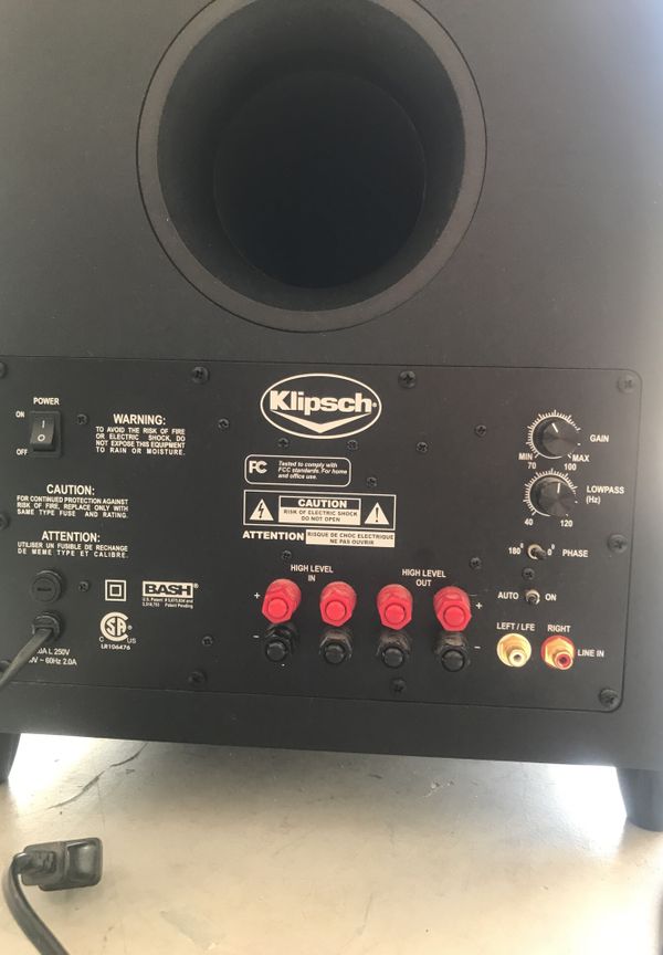 Klipsch 10” powered sub lr106476 for Sale in Hollywood, FL OfferUp