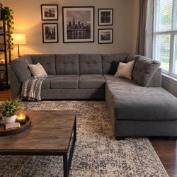 Grey L-Shaped Sectional Sofa