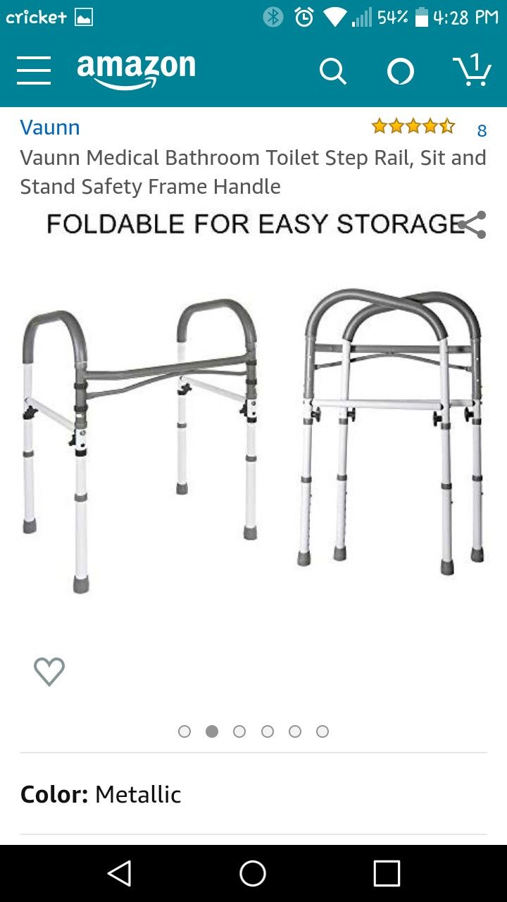 Bathroom toilet step rail