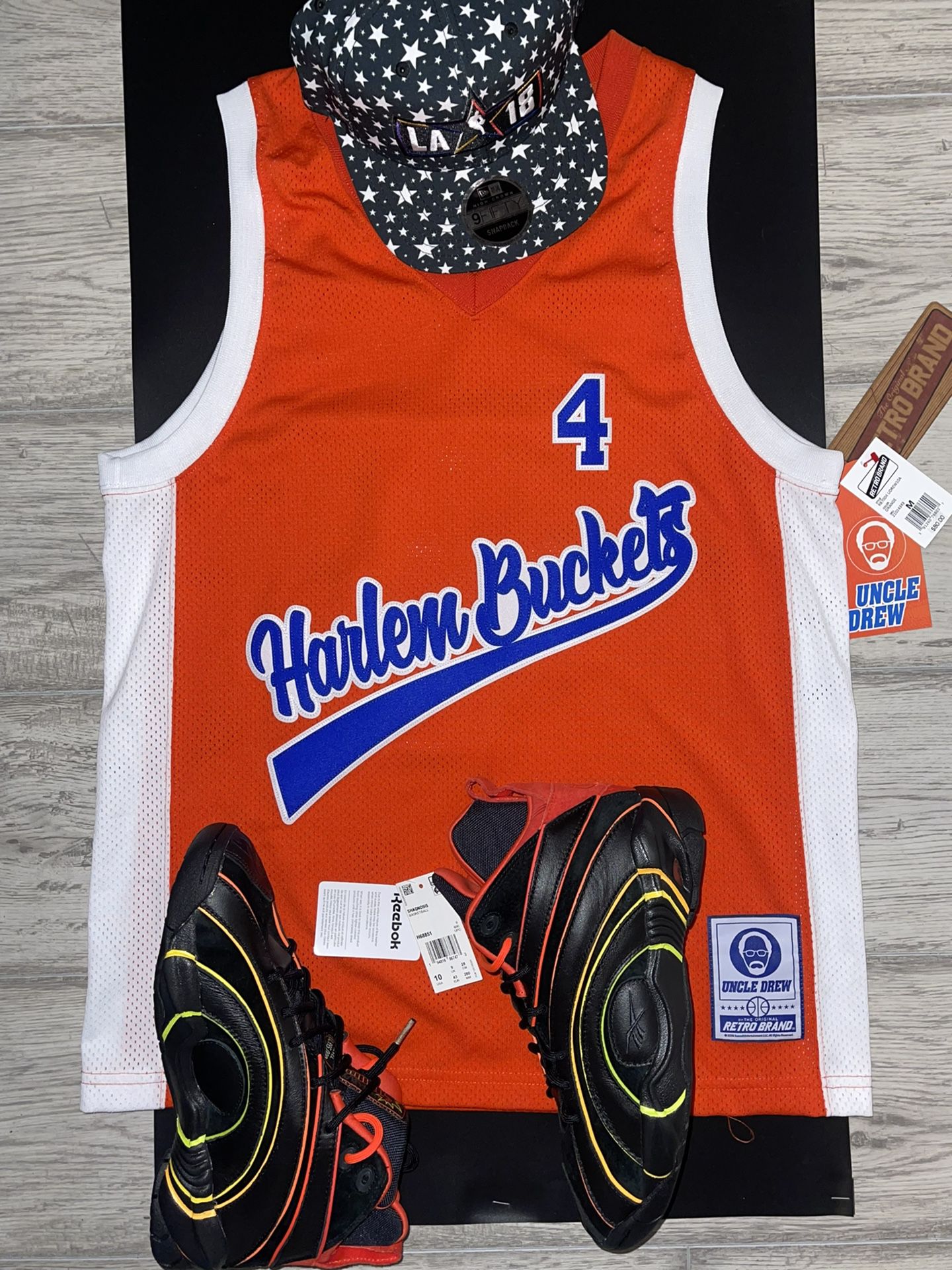 HALLOWEEN Basketball fit Kyrie Harlem Buckets Shaqnosis shoes LA All Star cap⭐️