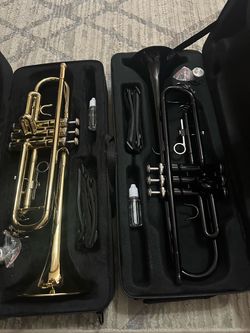 Gold or Black Trumpets with New Mouthpiece and Valve Oil $180 Each Firm