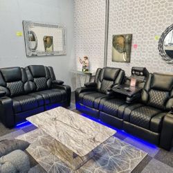 Buy now Pay Later Option ! Brand new 3 + 2 Seater Power Recliner, Free Delivery 