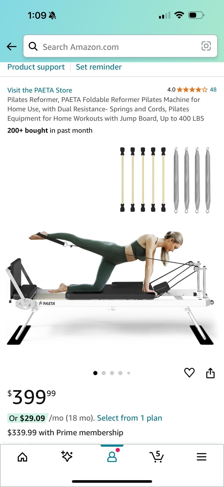 Foldable Pilates Reformer