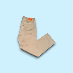 Levi’s 541 Jeans Mens 36x32 Beige Athletic Taper Fit Stretch Denim Khaki Pants