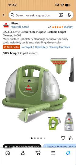 Bissell Little Green Portable Carpet Cleaner 1400B