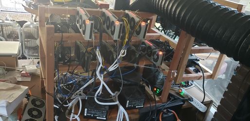 4 fully operational Ethereum(ETH) GPU mining rigs