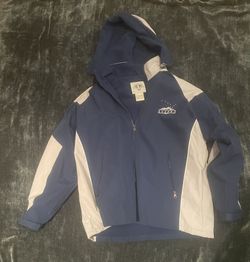 Arctic Image Alaska Navy & White Hooded Fleece Full-Zip Up  Jacket.