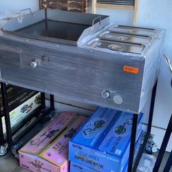 New Taco Carts/ Griddles With Steamers With Burner And Hose And Regulator / Carrito Taquero Nuevo En Especial 