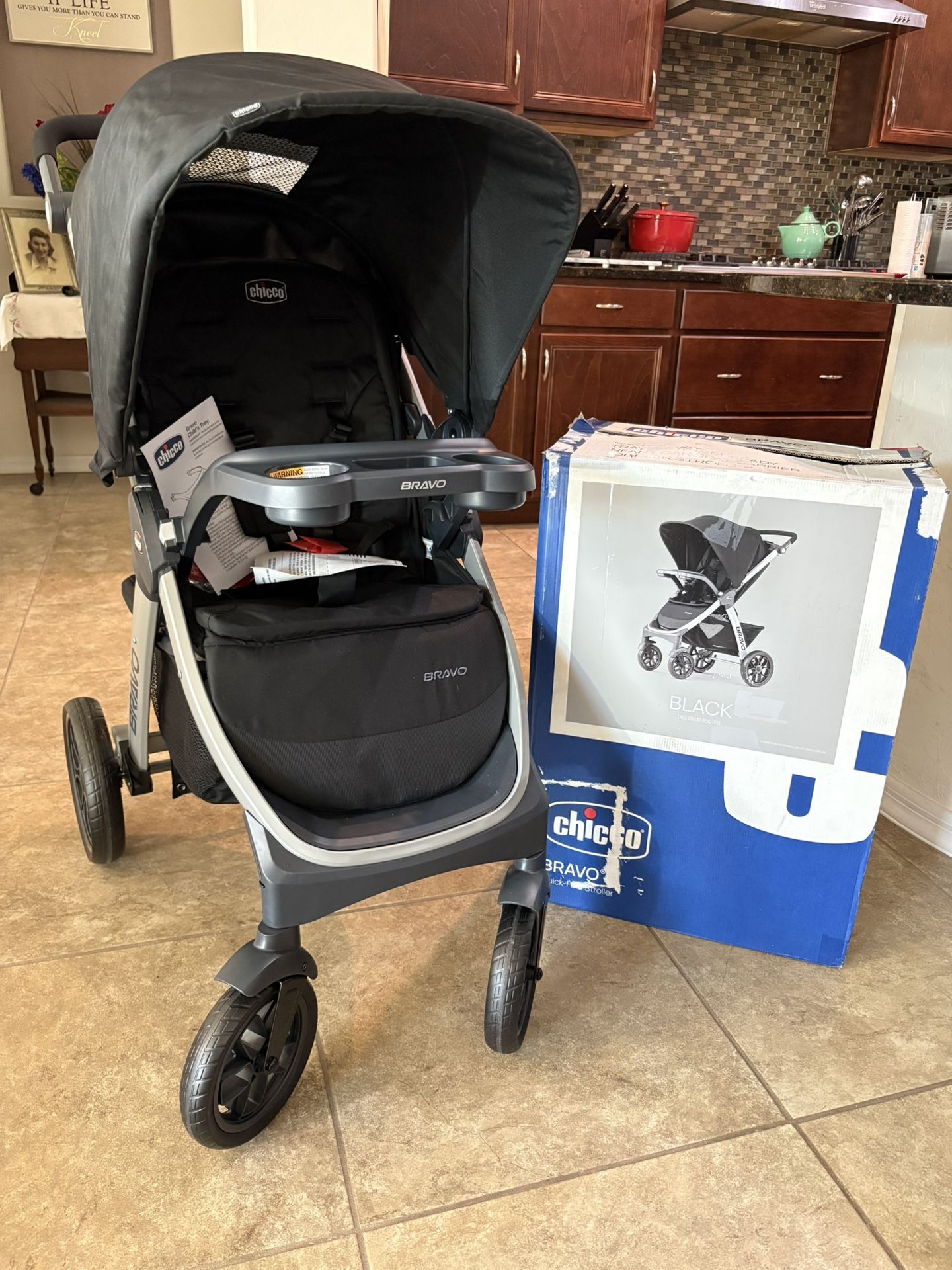 ONLY $165: Chicco Bravo Quick-Fold Stroller - Black