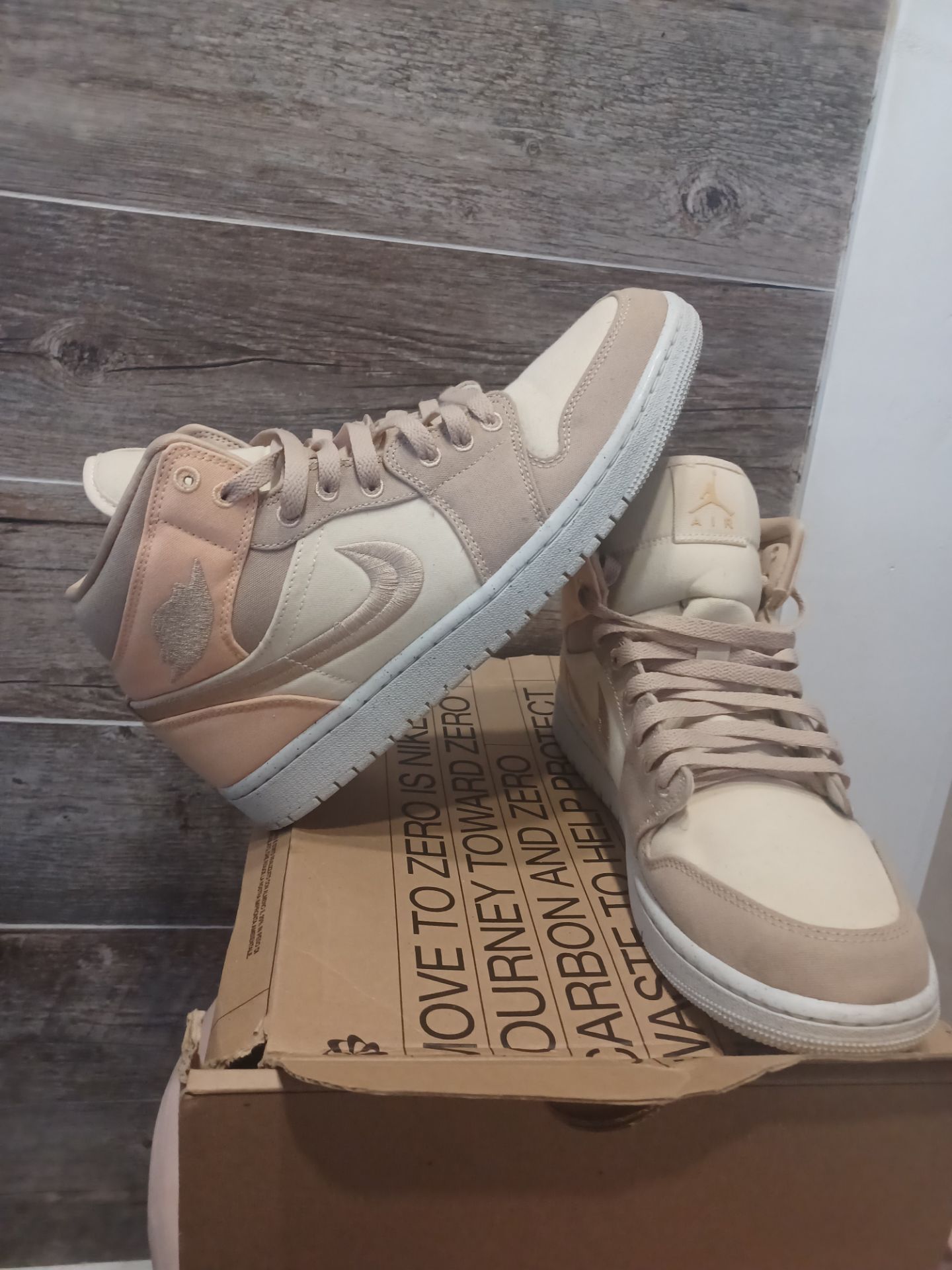 Nike Air Jordan 1 Mid SE in the "Canvas Khaki"
