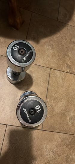 PAIR of 10 POUND DUMBBELLs