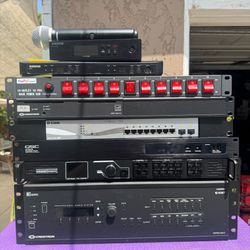 QSC Core 110f + NovaStar VX400 + Shure Wireless + 28U Rack Bundle