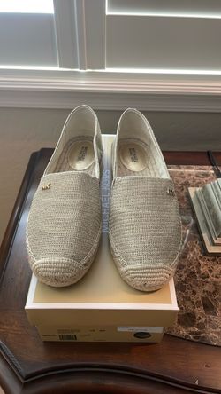 Michael Kors slip on gold glitter mesh