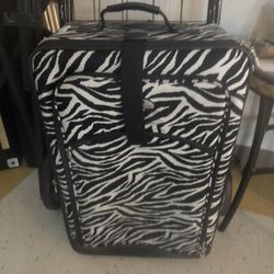 zebra print suitcase 