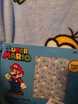 Super Mario Soft Plush Throw Blanket