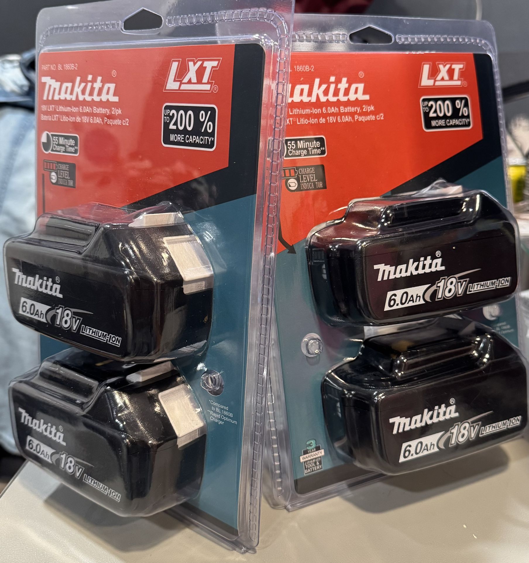 Makita 18V LXT Lithium-Ion 6.0 Ah Battery (2-Pack)