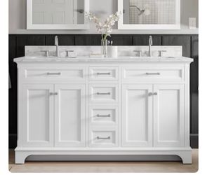 Allen + Roth Roveland 60- in Double sink Bathroom vanity