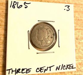 1865 Three Cent Nickel