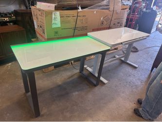Costco Glass Table Desk LED *both don’t raise * $100 EA 350+