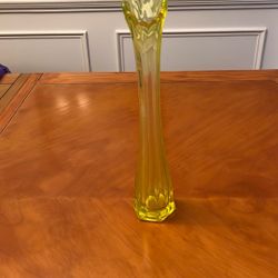 Vintage Vaseline Glass Vase