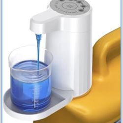 New-Smart Electric Laundry Detergent Dispenser with Graduated Cup, USB Rechargeable, 15-75ml Adjustable Dosing & No-Spill Design for Liquid Detergent 