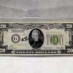  $20 1928B Gold/Fed Note