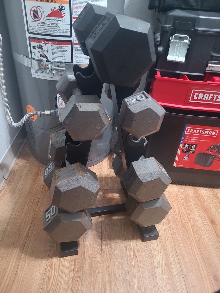 Dumbbell Set With A-frame Weight Rack