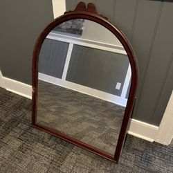 Antique Mahogany Mirror Mid Century