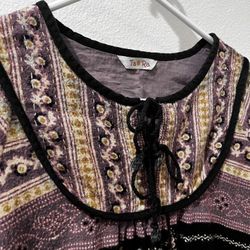 Women’s long sleeve Indian cotton print dress