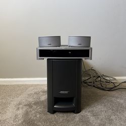 Bose 321 DVD Compact Disc CD Player Media Center Receiver, Powered Subwoofer and 2 Speakers