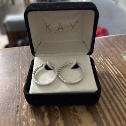Silver hoop earrings