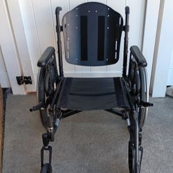 Wheelchair 20" Wide Seat Left Footrest - Needs Back Cushion - Heavy Duty 