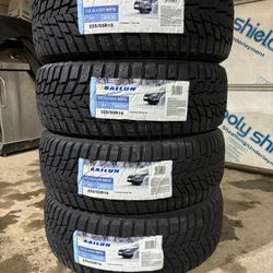 (4) - 225/55/18 Sailun Ice Blazer WSTX Snow Tires