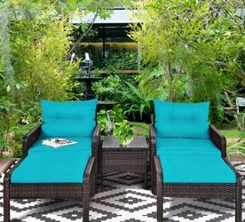 5-Piece Outdoor Rattan Patio Furniture Set