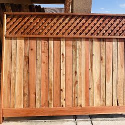 Lattice Wood Fence Panels 6ft X 8ft $115 Each Or $1750 For All 18 Panels