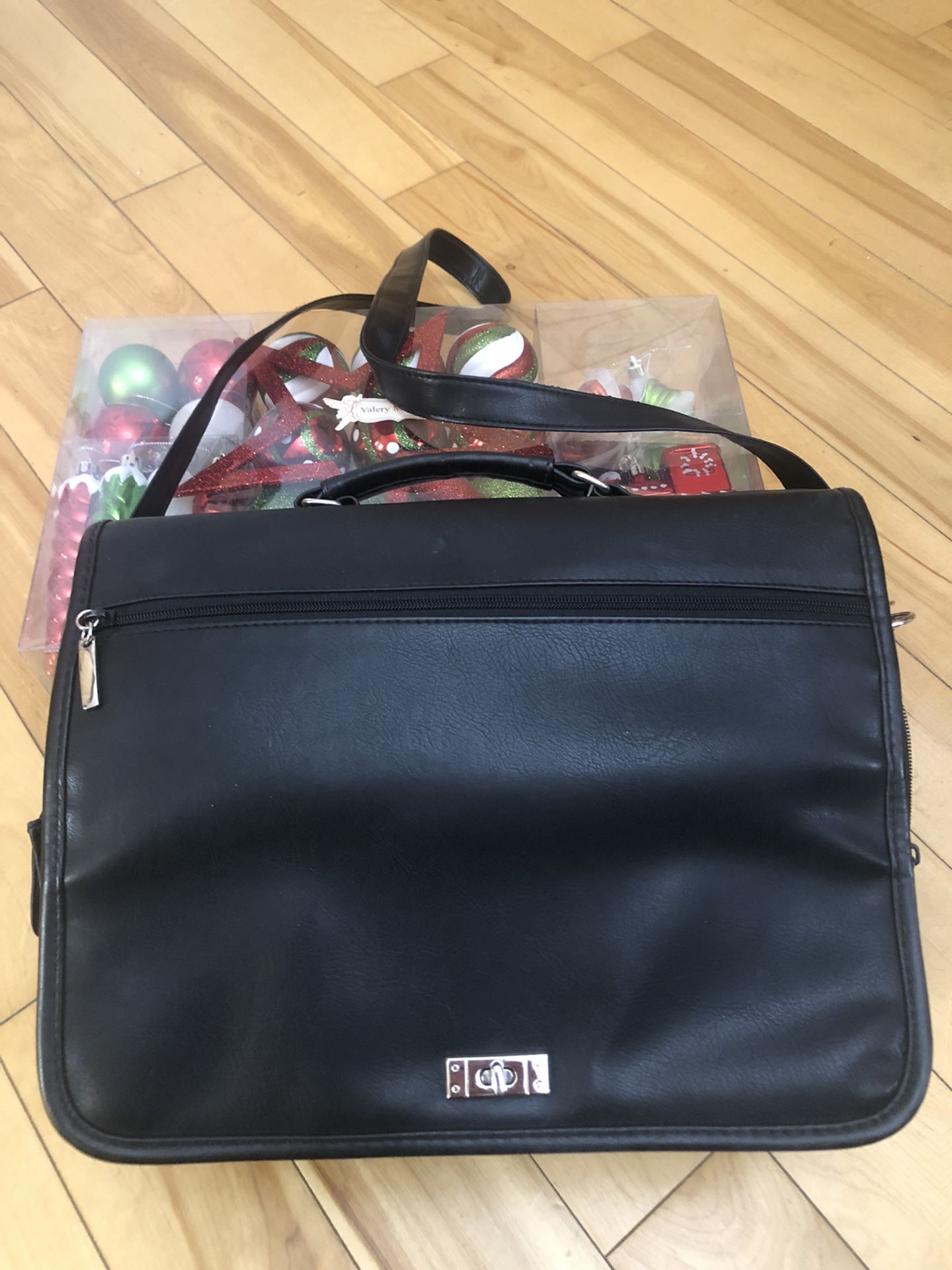 Large Black Leather Bag