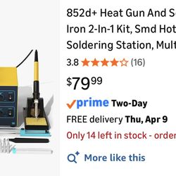 Soldering Station; Heat Gun And Soldering Iron