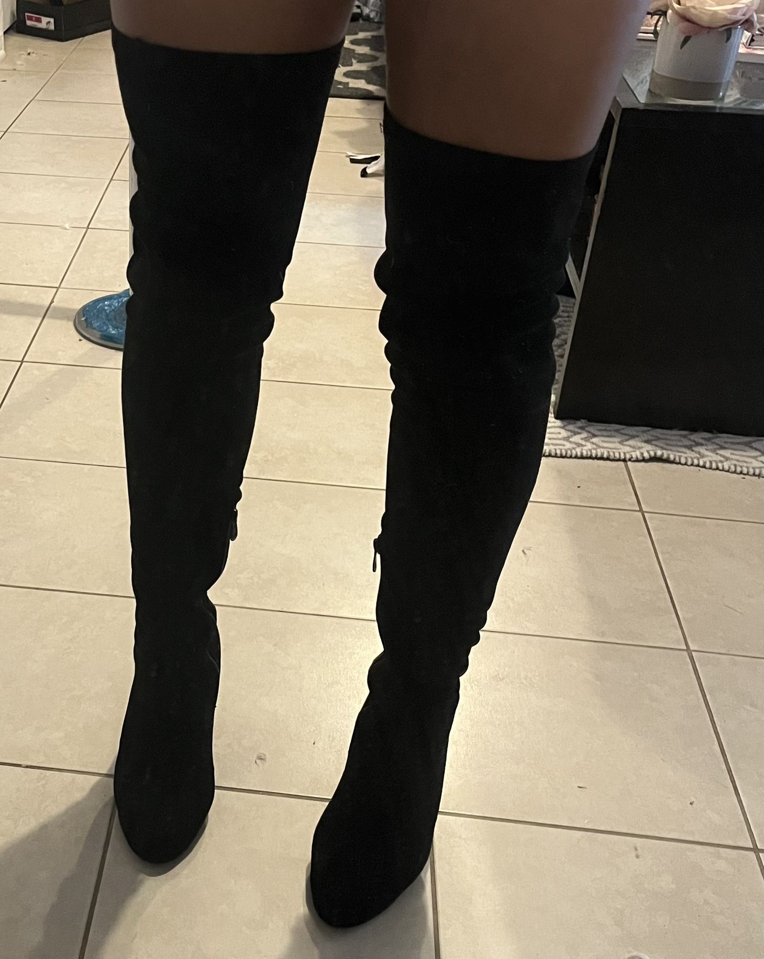 Black Thigh High Boots 