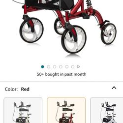 Healconnex Rollator Walker  HCT-9291D - Black/Red