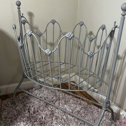 Antique Corsican iron Baby Cradle