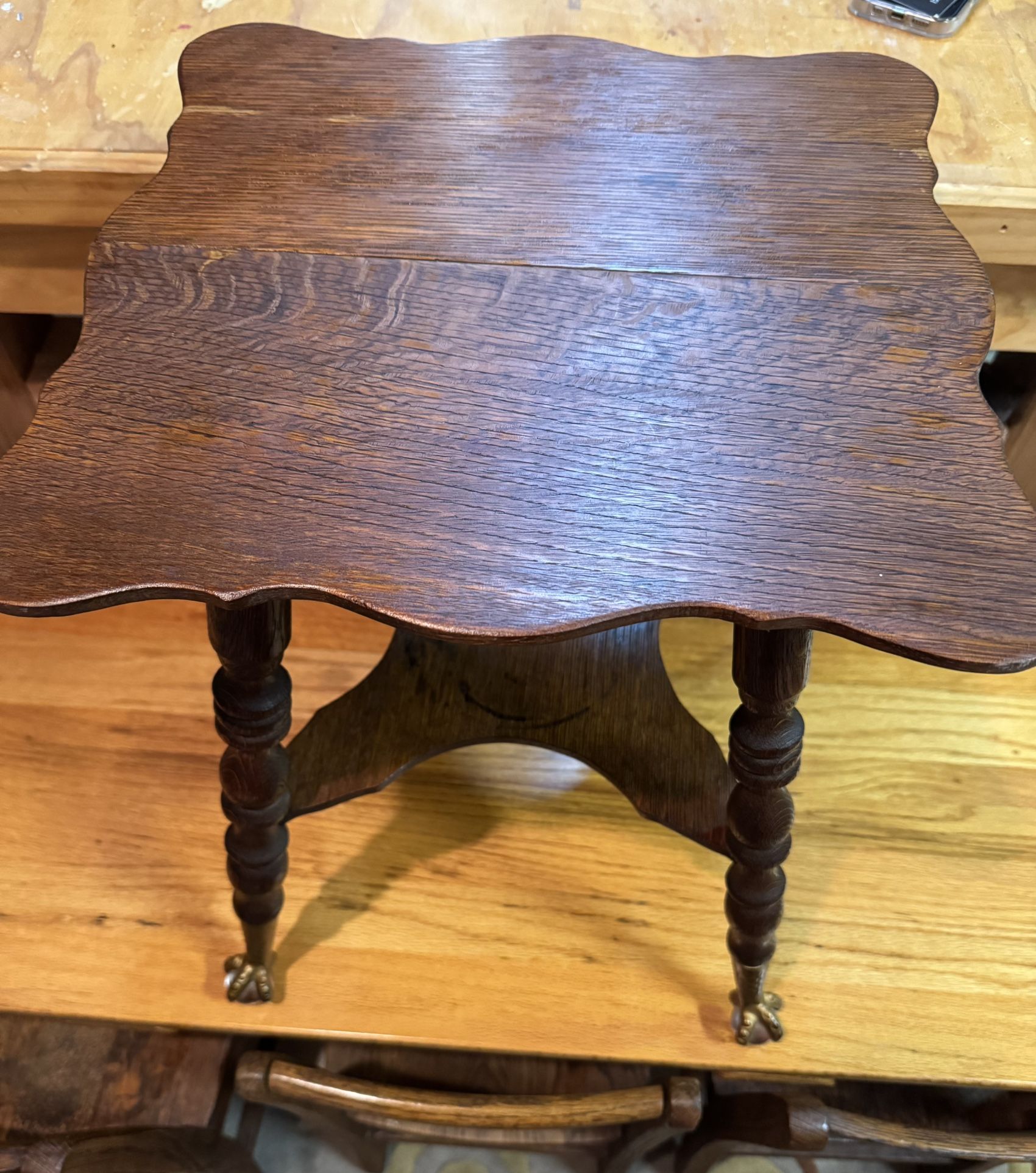 Antique Salesman Sample Small Oak Table