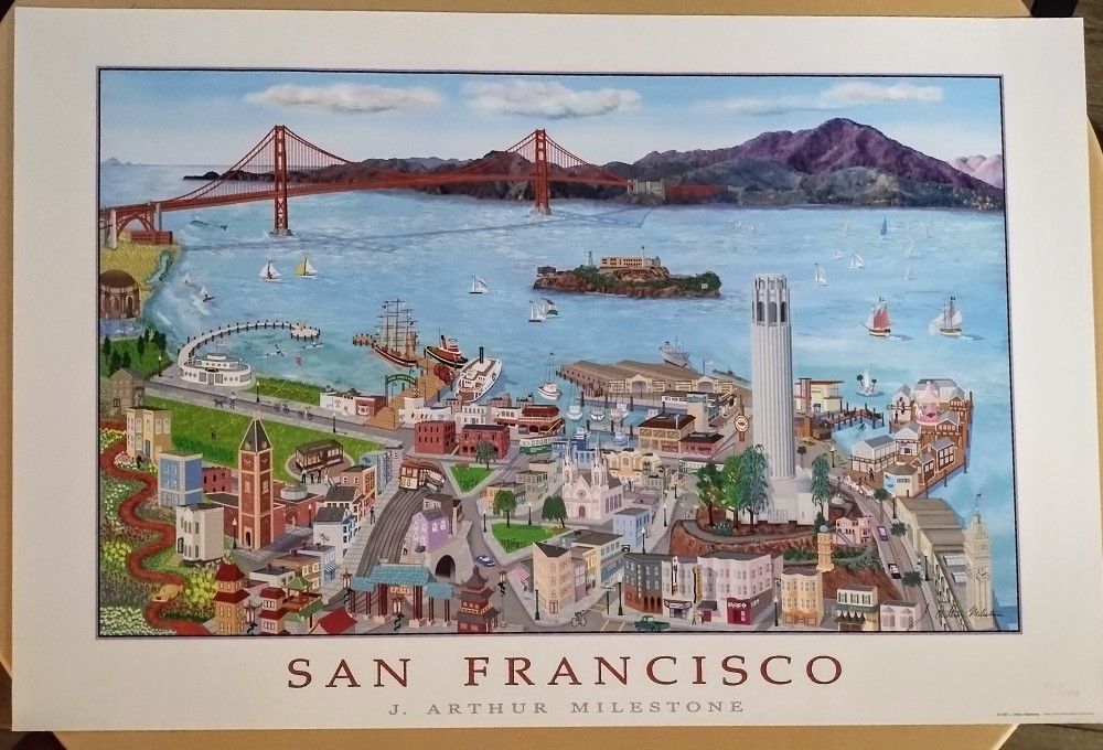 Numbered San Francisco Art Print By J. Arthur Milestone
