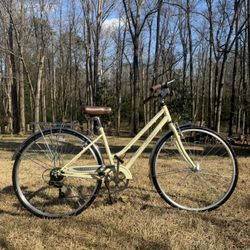 Schwinn Admiral 700c Adult Hybrid Bike, 7 Speed, Unisex Bike, Cream