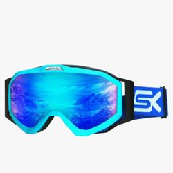 SKYWAY Ski Goggles, Snow Snowboard Goggles for Men Women Snowmobile Skiing Skating SS6004