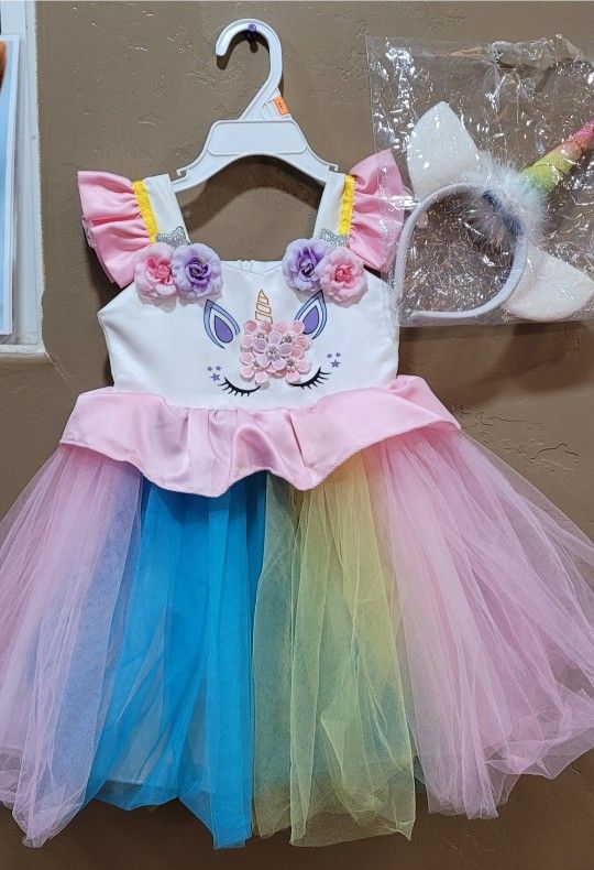 Unicorn 🦄  Dress and Headband 