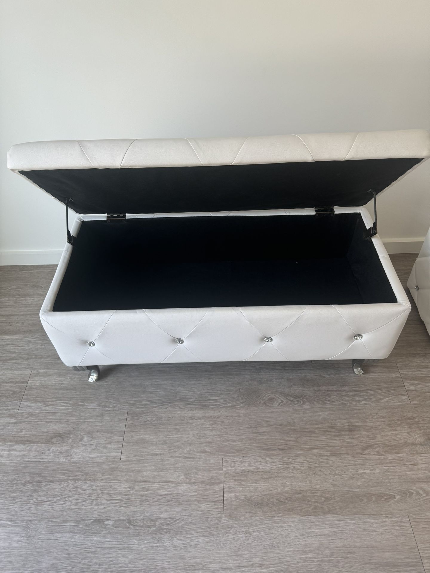 White Diamond Ottoman