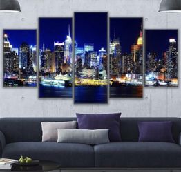 New York 5 Panel Canvas Art