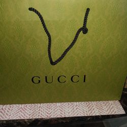Large Gucci Gift Bag With Rebon,And Gift Card Holder 