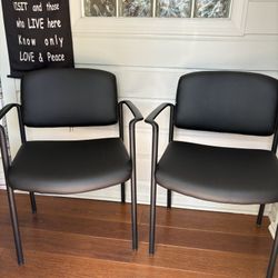 Two Black Office Chairs