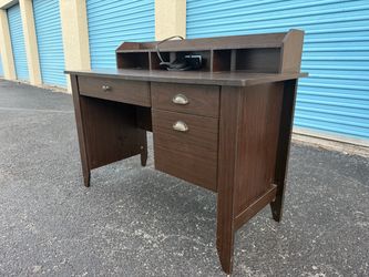Office Desk with Power Strip and Drawers